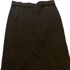 Bobeau Women's Black Zipper Pencil Skirt 2X